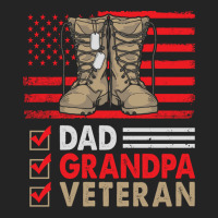 Dad Grandpa Veteran Vintage Favorite Holiday Veter 3/4 Sleeve Shirt | Artistshot