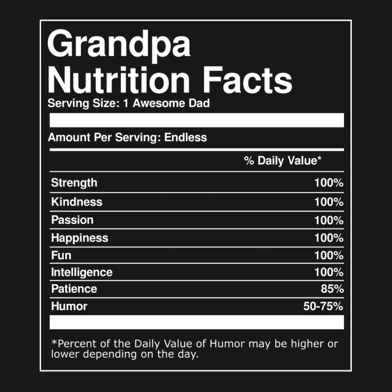 Grandpa Nutrition Facts Fathers Day Travel Flannel Shirt by diosasbigsby6 | Artistshot