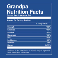 Grandpa Nutrition Facts Fathers Day Travel Crewneck Sweatshirt | Artistshot