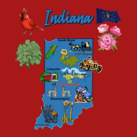 Indiana State Tourist Map With Landmarks And Famou Unisex Jogger | Artistshot