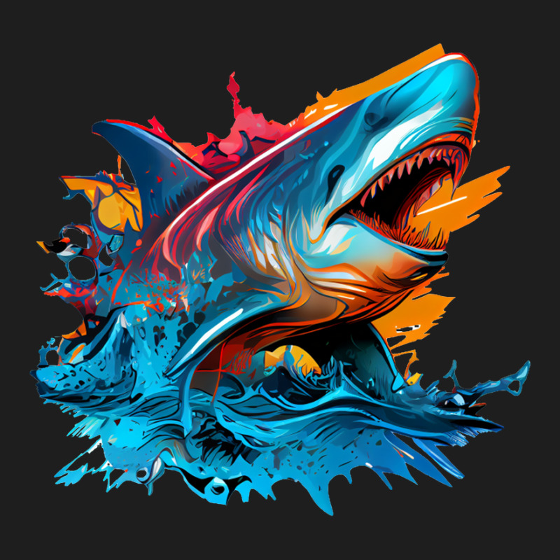 Shark Angry Classic T-shirt by DamonHart | Artistshot