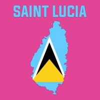 Saint Lucian Flag Inside Map Of Saint Lucia Vintag T-shirt | Artistshot