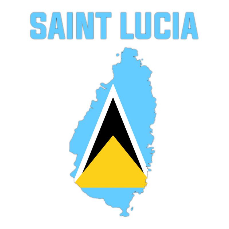 Saint Lucian Flag Inside Map Of Saint Lucia Vintag Men's T-shirt Pajama Set | Artistshot