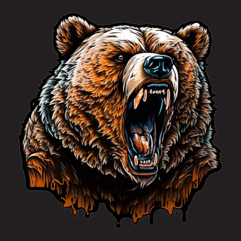 Bear Angry T-Shirt by KiboJustice | Artistshot