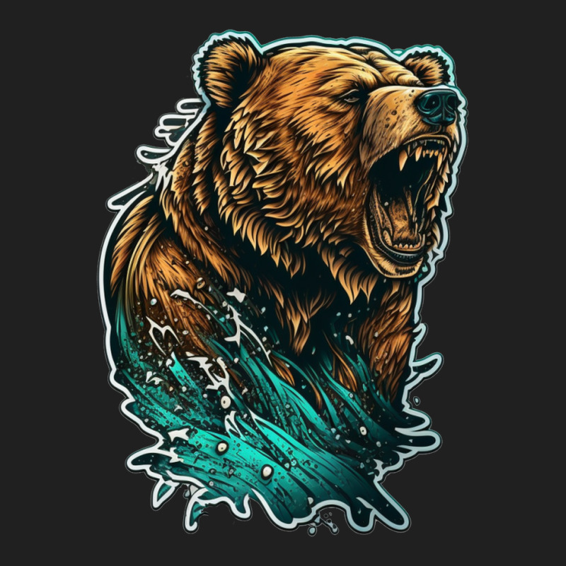 Bear Angry 3 Ladies Polo Shirt by KiboJustice | Artistshot