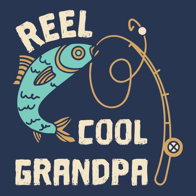 Reel Cool Grandpa Grandfather Fisher Family Fishin Men Denim Jacket | Artistshot