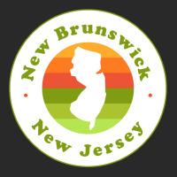 New Brunswick New Jersey   Nj Retro Sunrise Map Ba Printed Hat | Artistshot