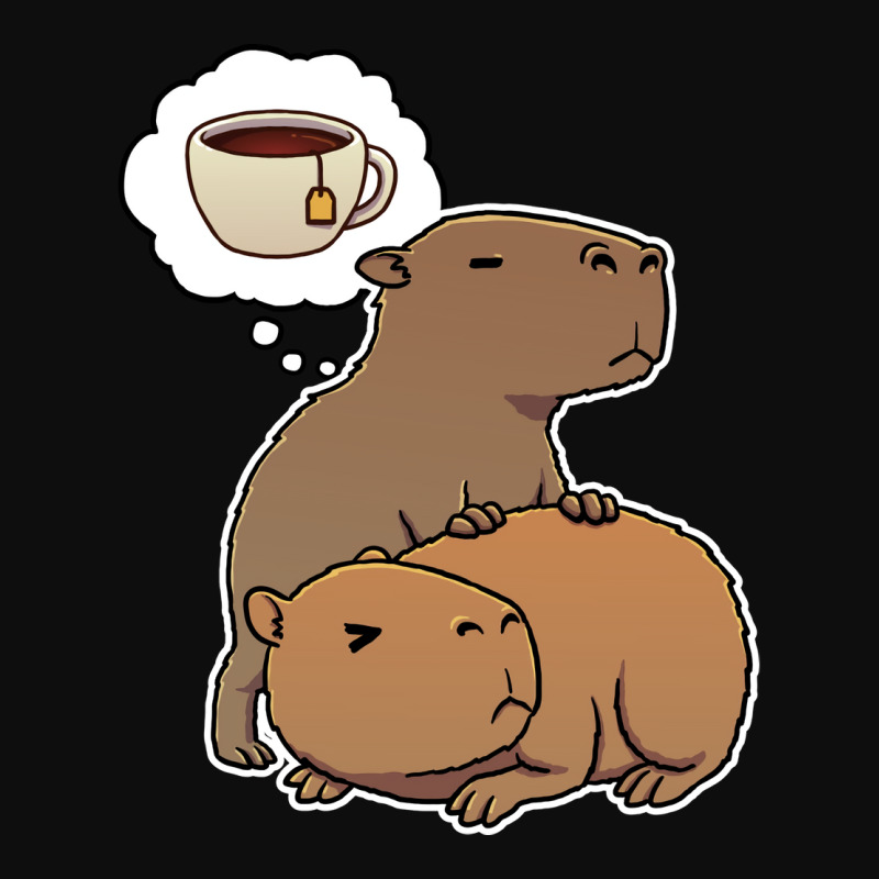 Capybara Thirsty For Black Tea Blue Crop Top by cransazumac | Artistshot