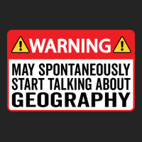 Warning May Spontaneously Start Talking About Geog 3/4 Sleeve Shirt | Artistshot