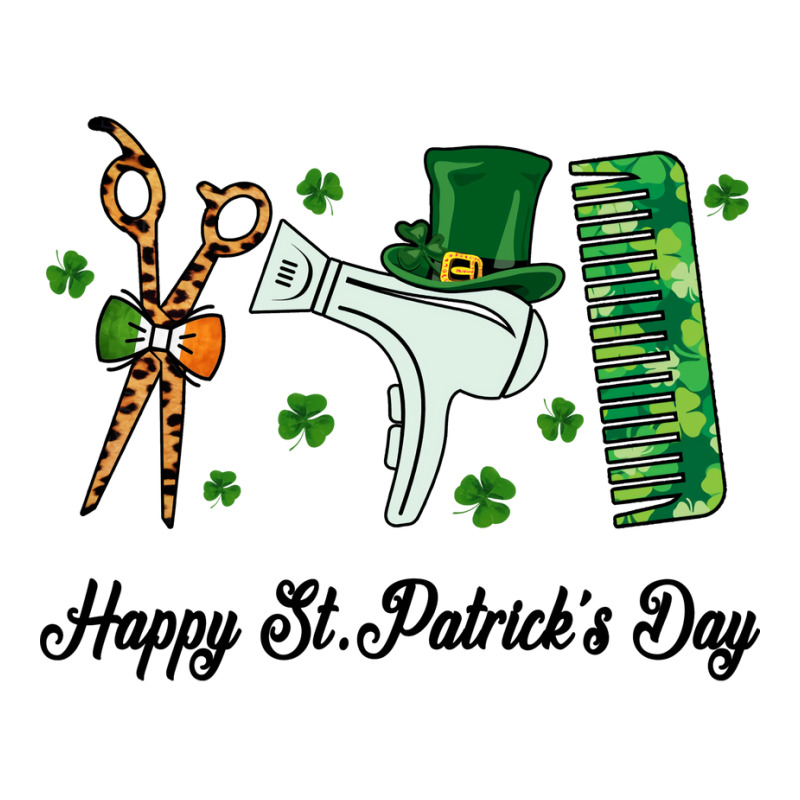 Hairstylist Happy St Patricks Day Hair Dryer Comb 3/4 Sleeve Shirt by barmerdemmana | Artistshot