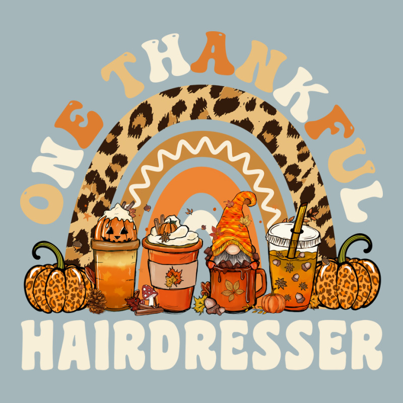 One Thankful Hairdresser Thanksgiving Rainbow Leop Unisex Sherpa-lined Denim Jacket | Artistshot