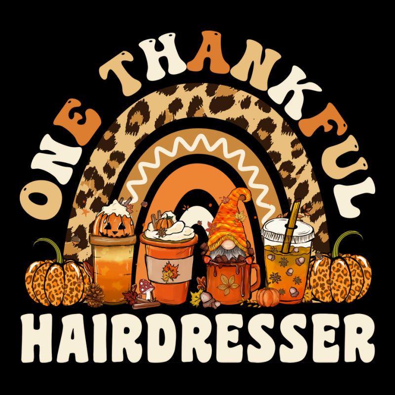 One Thankful Hairdresser Thanksgiving Rainbow Leop Pocket T-shirt | Artistshot