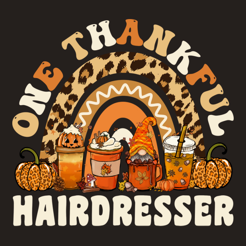 One Thankful Hairdresser Thanksgiving Rainbow Leop Tank Top | Artistshot