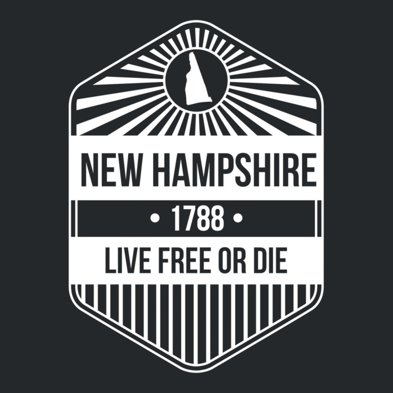 New Hampshire State Motto Graphic   Live Free Or D Crewneck Sweatshirt | Artistshot