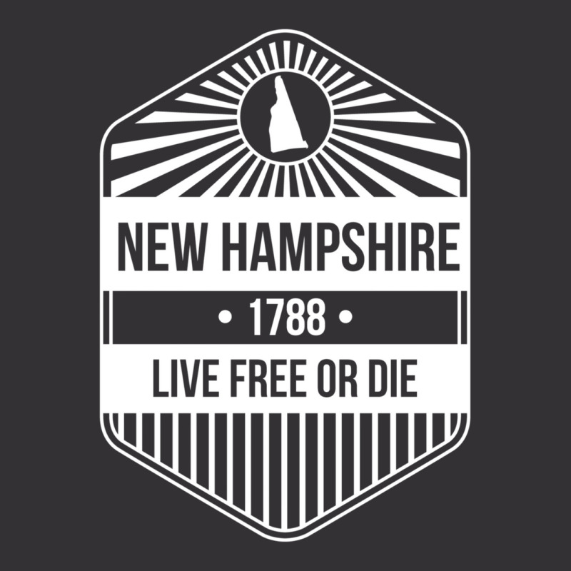 New Hampshire State Motto Graphic   Live Free Or D Vintage Hoodie And Short Set | Artistshot