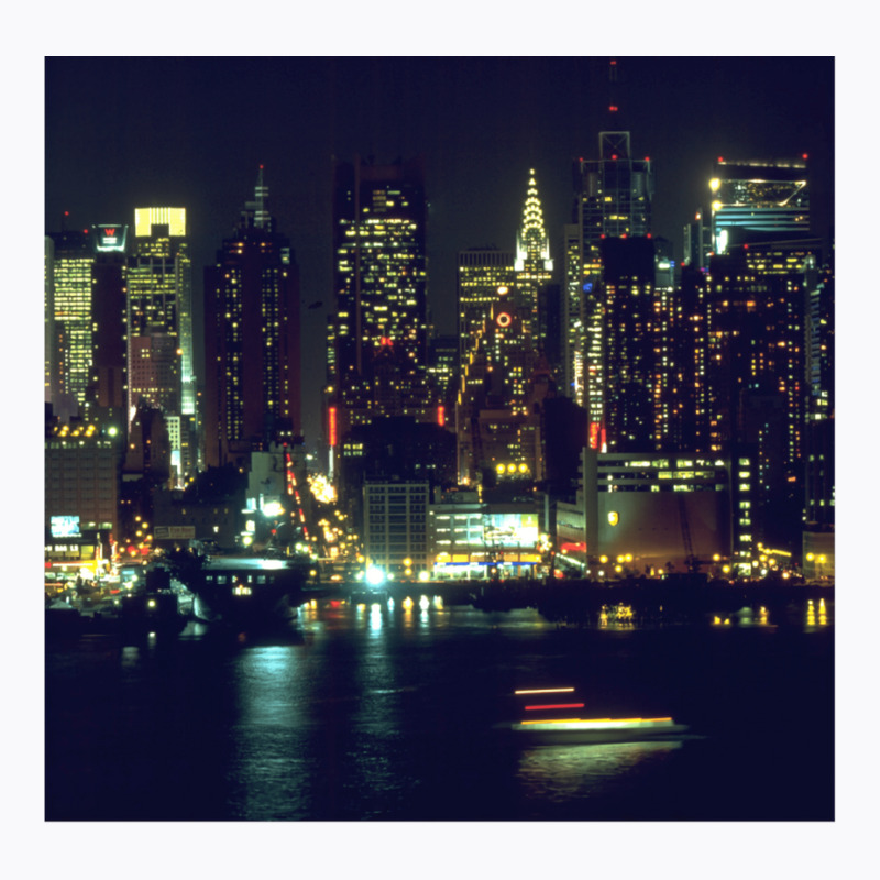 New York City Night Skyline Art Photo T-shirt | Artistshot