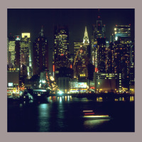 New York City Night Skyline Art Photo Vintage Hoodie | Artistshot