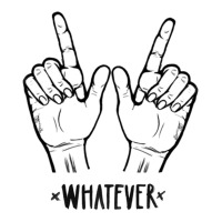 Whatever Hands Zipper Hoodie | Artistshot