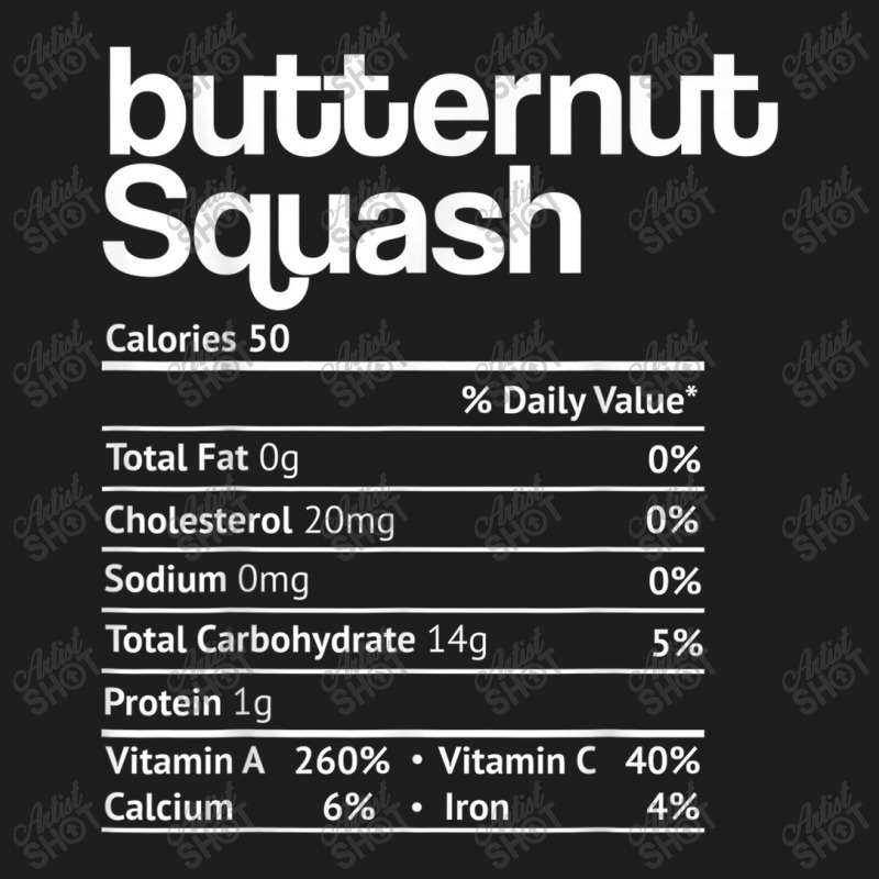 Butternut Squash Nutrition Facts Thanksgiving Christmas Food Classic T-shirt by Yuh2105 | Artistshot