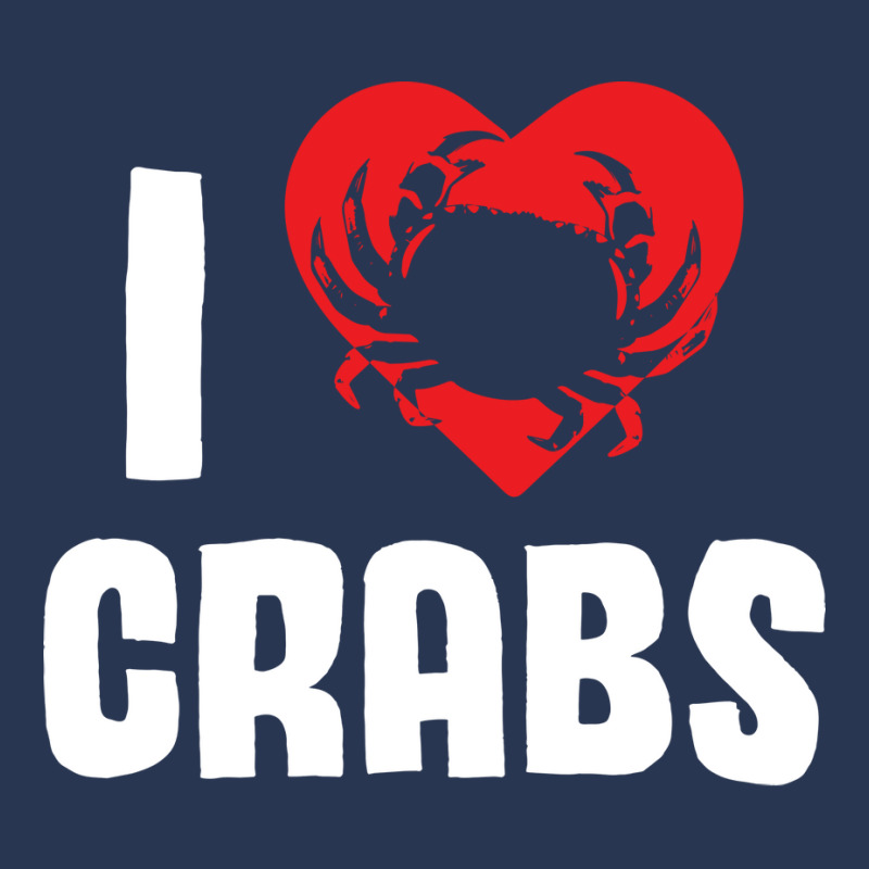 I Love Crabs Heart Crab Crustacean 70s Men Denim Jacket | Artistshot