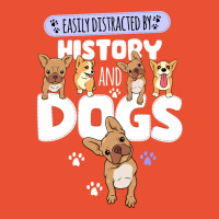 Easily Distracted By History And Dogs Gift Ladies Fitted T-shirt | Artistshot