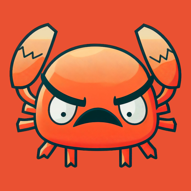 Cute Cartoon Angry Crab Blue Ladies Fitted T-Shirt by tddremone | Artistshot