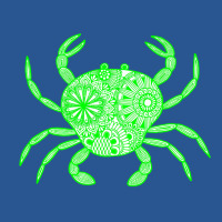 Mandala Crab Green And White Boy T-shirt | Artistshot