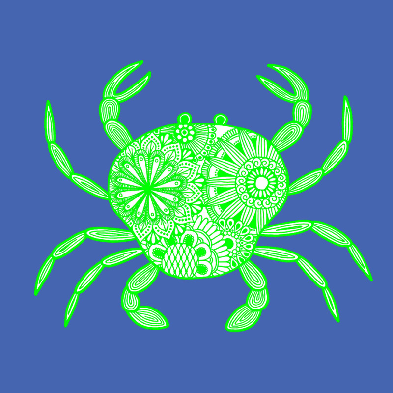 Mandala Crab Green And White Boy Zipper Hoodie | Artistshot