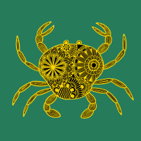 Mandala Crab Yellow And Black Inverted Yellow T-shirt | Artistshot