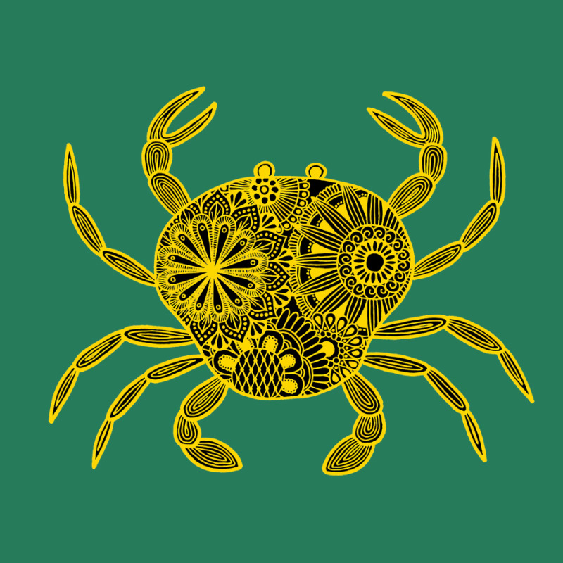 Mandala Crab Yellow And Black Inverted Yellow T-shirt | Artistshot