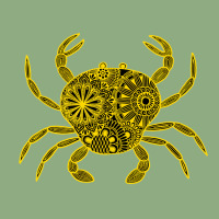 Mandala Crab Yellow And Black Inverted Yellow Graphic T-shirt | Artistshot