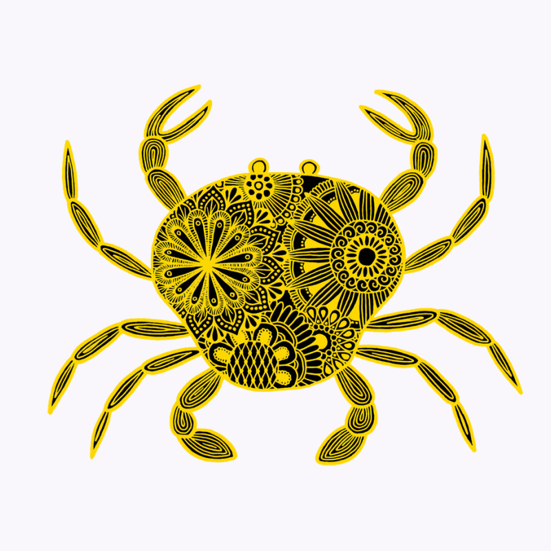 Mandala Crab Yellow And Black Inverted Yellow Tank Top | Artistshot