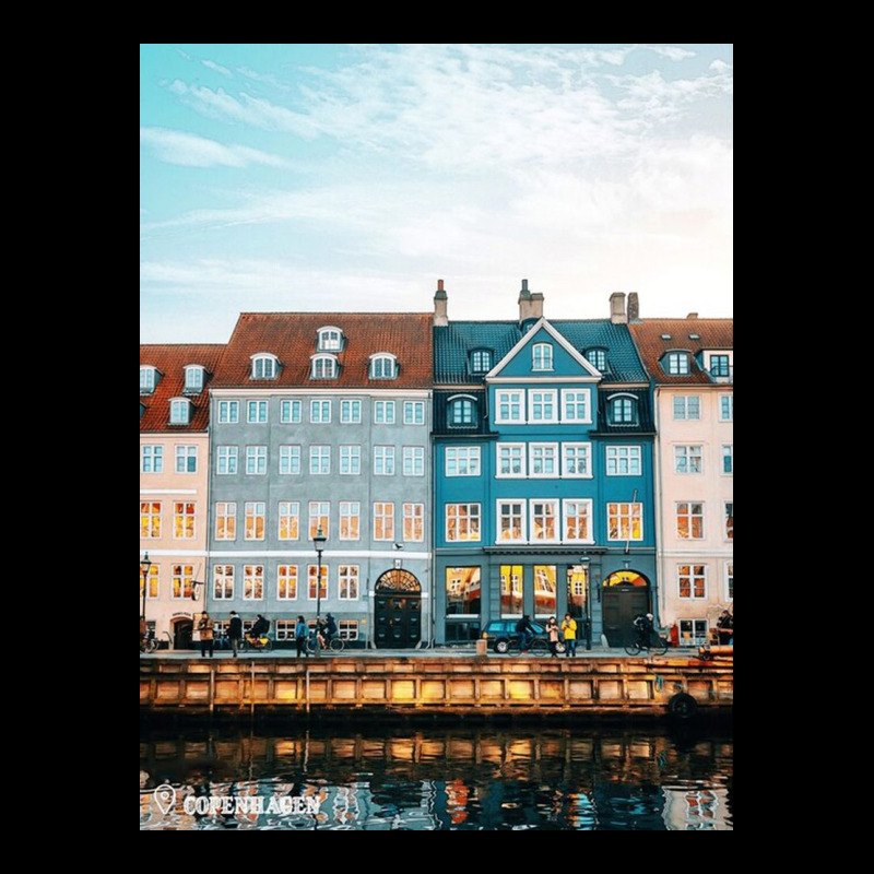 Copenhagen City Poster Long Sleeve Shirts | Artistshot