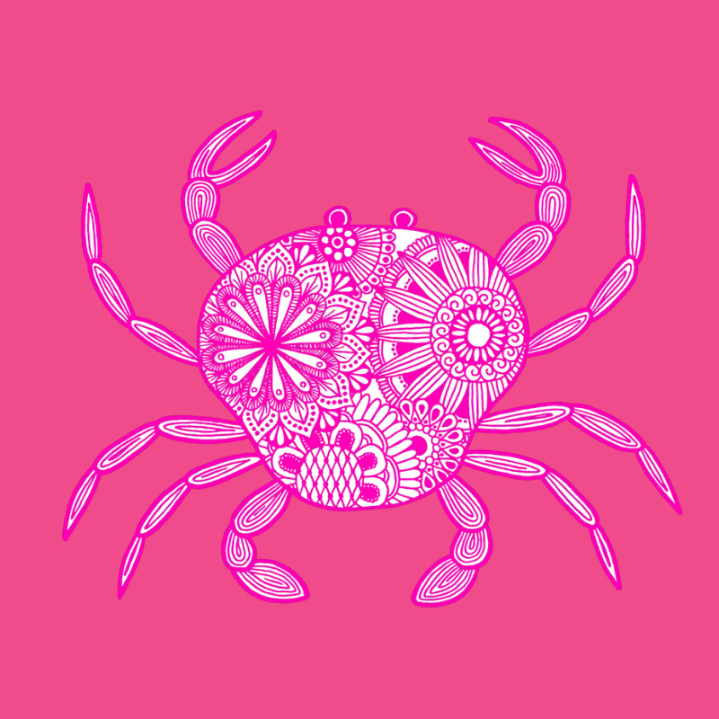 Mandala Crab Pink And White Yellow Crewneck Sweatshirt | Artistshot