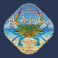 St Augustine Florida With Blue Crab On Beach Gift Men Denim Jacket | Artistshot