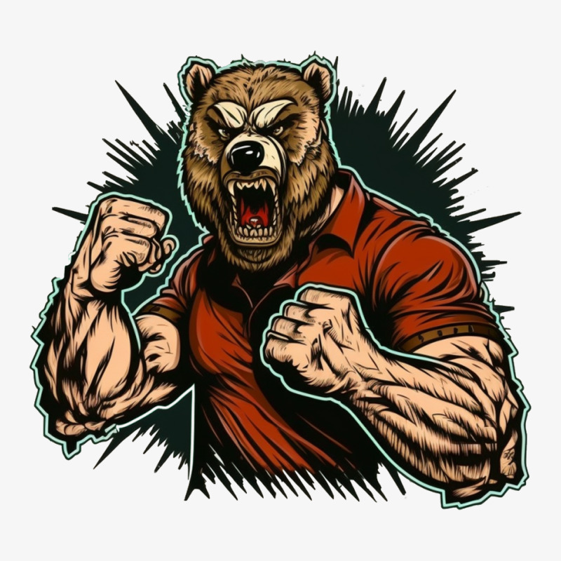 Bear Master Angry Ladies Fitted T-Shirt by KareemHancock | Artistshot