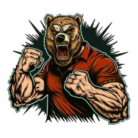 Bear Master Angry Women's V-neck T-shirt | Artistshot