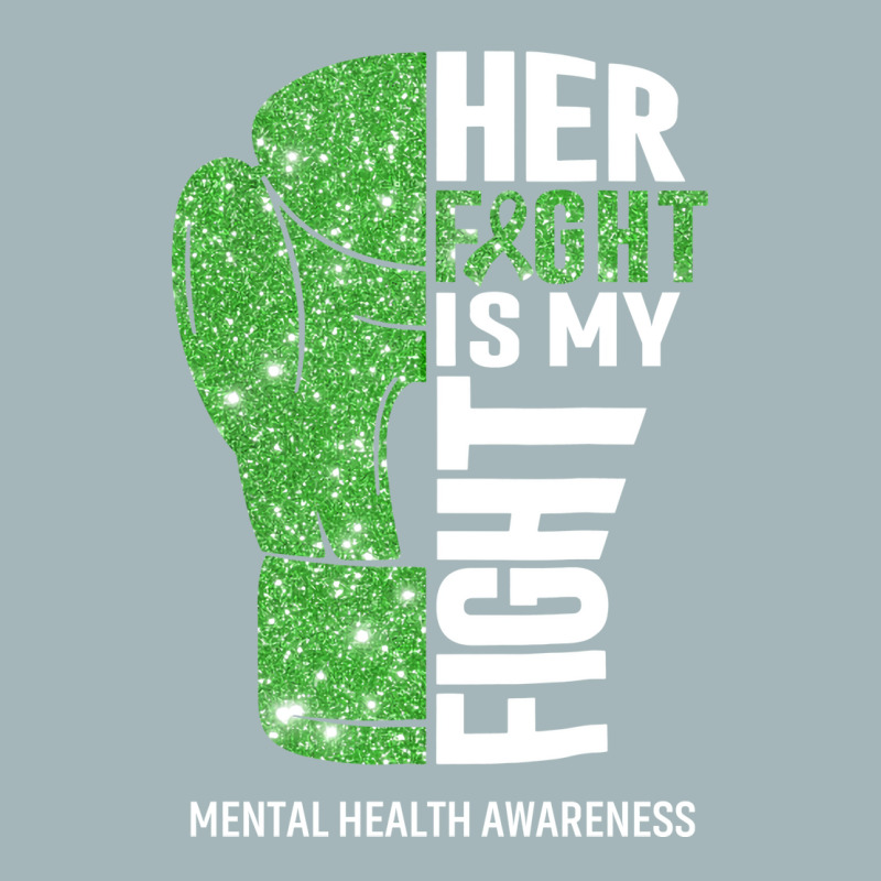 Her Fight Is My Fight Mental Health Awareness Boxi Unisex Sherpa-Lined Denim Jacket by vupfiae | Artistshot