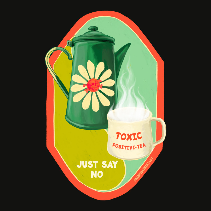 Toxic Positivitea Just Say No Blue Scorecard Crop Tee by obennehoebesf | Artistshot