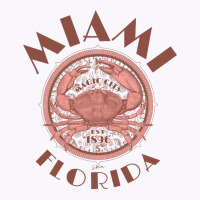 Miami Florida With Stone Crab On Wind Rose Cute Tank Top | Artistshot