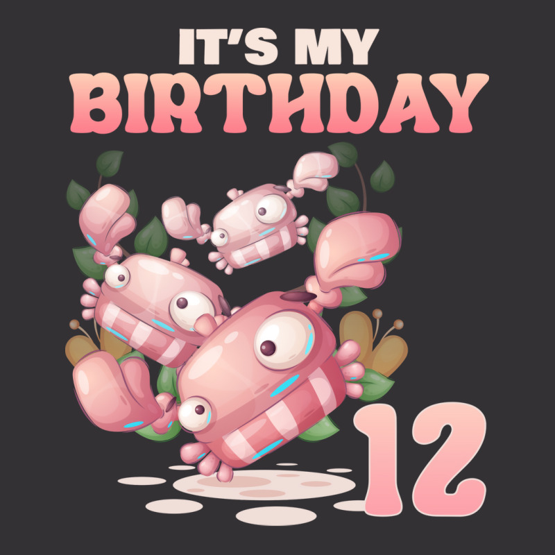 Cute Crab Its My 12th Birthday Funny Vintage Short | Artistshot