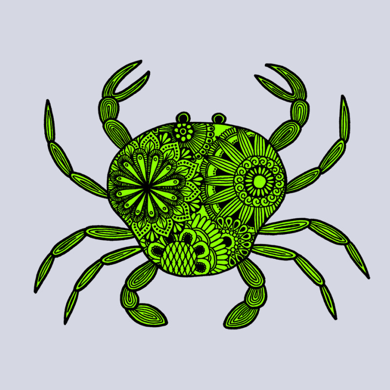 Mandala Crab Green And Black Travel Fleece Short | Artistshot