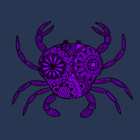 Mandala Crab Purple And Black Blue Ladies Denim Jacket | Artistshot