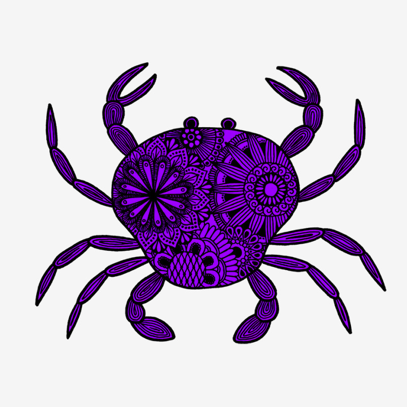 Mandala Crab Purple And Black Blue Ladies Polo Shirt by cunjamjilol | Artistshot