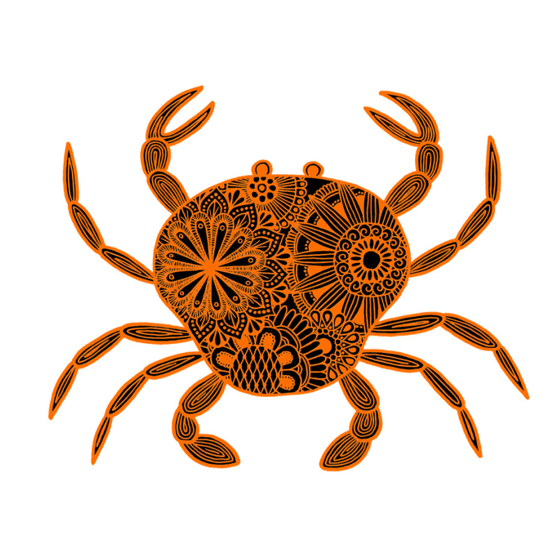 Mandala Crab Orange And Black Inverted Travel Crewneck Sweatshirt | Artistshot