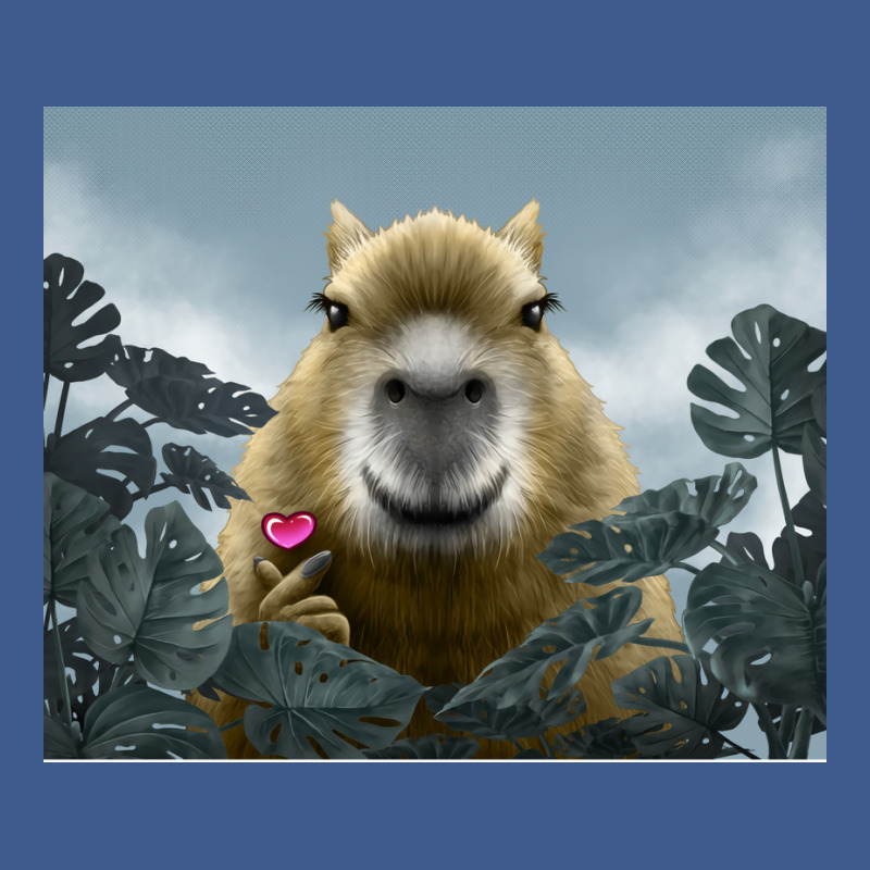 Capybara Mini Heart Yellow Champion Hoodie | Artistshot