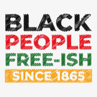 Black People Freeish Since 1865 Scribble Green Ladies Fitted T-shirt | Artistshot