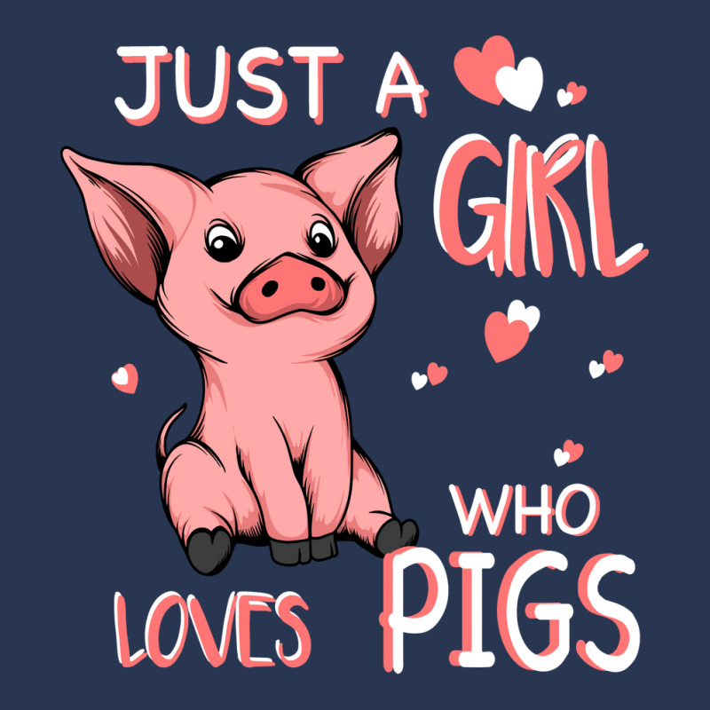 Just A Girl Who Loves Pigs Hipster Men Denim Jacket | Artistshot