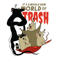 World Of Trash Funny Trash Eating Rodents And A Te Sticker | Artistshot