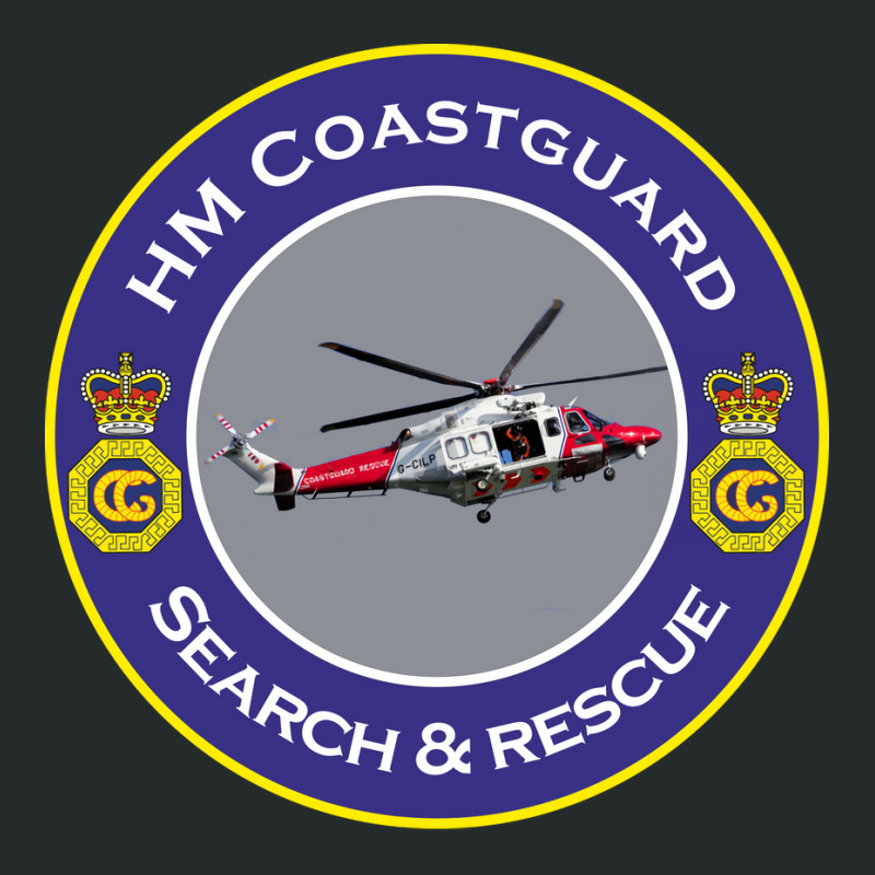 Hm Coastguard Search And Rescue Helicopter Funny Women's Triblend Scoop T-shirt by rodsssusseh | Artistshot